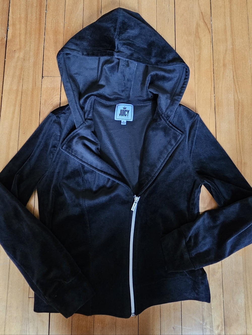 Juicy Couture Velour Zip Up Hoodie Small